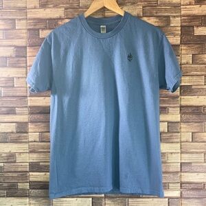 EUC Medium Gildan Blue Skeleton Bear Waterfall Graphic T Shirt